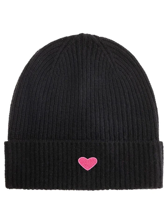 Zdjęcie produktu Zwillingsherz Kaszmirowa czapka beanie w kolorze czarnym rozmiar: onesize