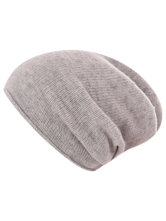Zdjęcie produktu Zwillingsherz Kaszmirowa czapka beanie w kolorze jasnoszarym rozmiar: onesize