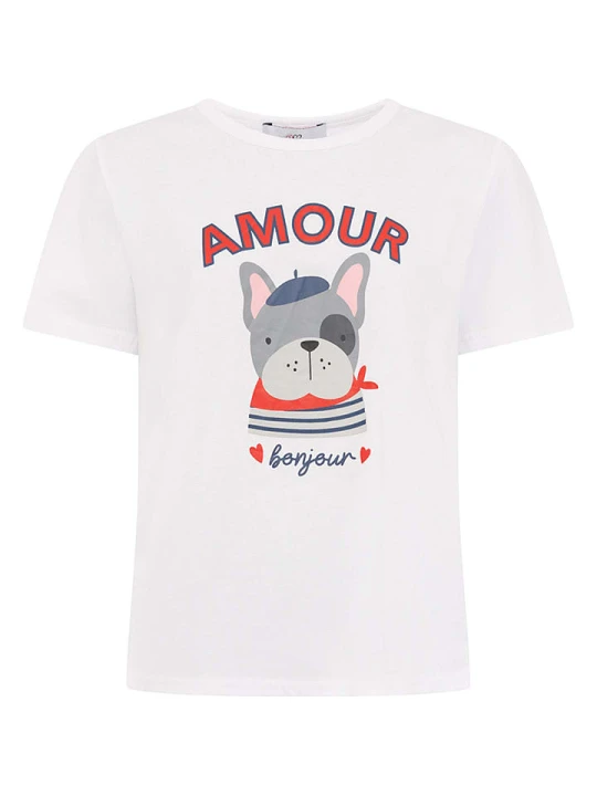 Zdjęcie produktu Zwillingsherz Koszulka "Amour" w kolorze białym rozmiar: S