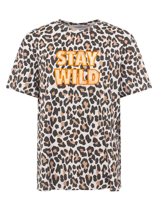 Zdjęcie produktu Zwillingsherz Koszulka "Stay Wild" ze wzorem rozmiar: XL