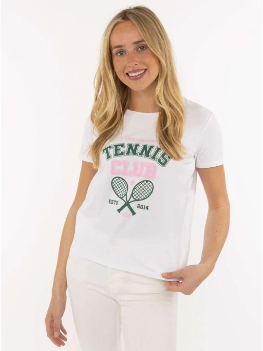 Zdjęcie produktu Zwillingsherz Koszulka "Tennis Club" w kolorze białym rozmiar: XXL