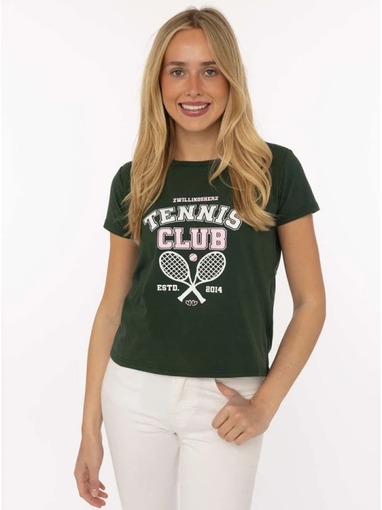 Zdjęcie produktu Zwillingsherz Koszulka "Tennis Club" w kolorze zielonym rozmiar: XL