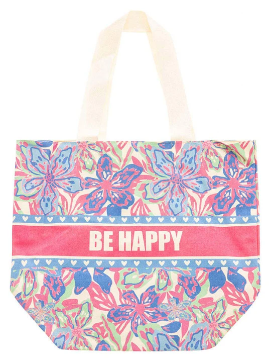 Zdjęcie produktu Zwillingsherz Shopper bag "Happy Floral" ze wzorem - 36 x 46 cm rozmiar: onesize