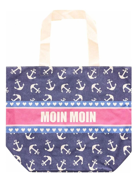 Zdjęcie produktu Zwillingsherz Shopper bag w kolorze granatowym - 36 x 46 cm rozmiar: onesize