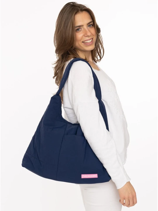 Zdjęcie produktu Zwillingsherz Shopper bag w kolorze granatowym - 45 x 30 cm rozmiar: onesize