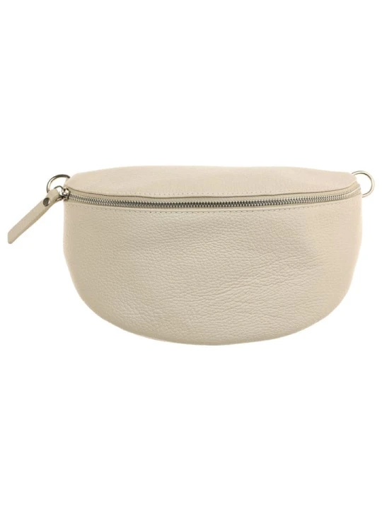 Zdjęcie produktu Zwillingsherz Skórzana saszetka "Crossbody" w kolorze beżowym - 23 x 14 cm rozmiar: onesize