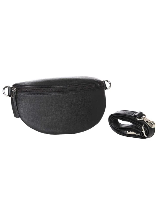 Zdjęcie produktu Zwillingsherz Skórzana saszetka "Crossbody" w kolorze czarnym - 23 x 14 cm rozmiar: onesize
