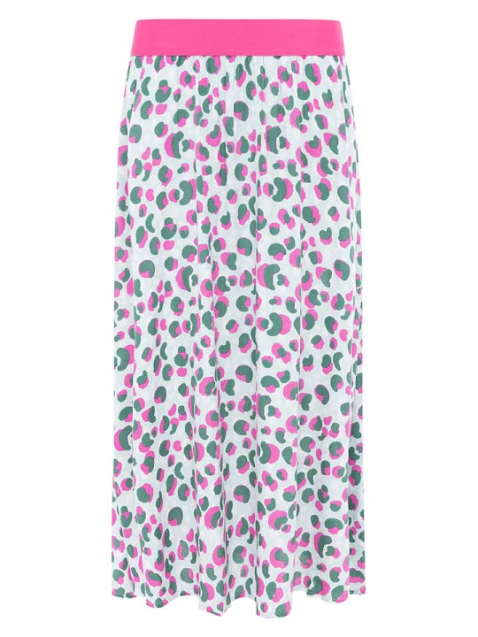 Zdjęcie produktu Zwillingsherz Spódnica "Colourful Leo" w kolorze jasnozielono-różowym rozmiar: L/XL