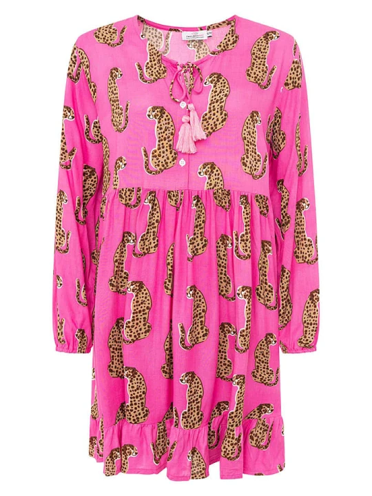 Zdjęcie produktu Zwillingsherz Sukienka "Lovely Leopard" w kolorze różowym rozmiar: S / M