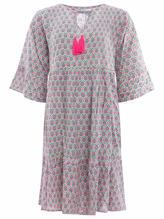 Zdjęcie produktu Zwillingsherz Sukienka w kolorze różowo-zielonym rozmiar: onesize