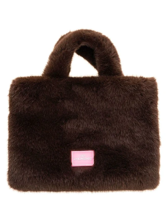 Zdjęcie produktu Zwillingsherz Torebka "Plush" w kolorze brązowym - 33 x 26 cm rozmiar: onesize