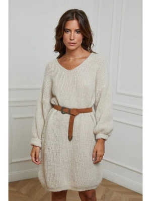 L'armoire de Suzette Sukienka dzianinowa w kolorze beżowym rozmiar: 38/40