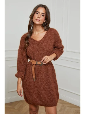 L'armoire de Suzette Sukienka dzianinowa w kolorze brązowym rozmiar: 38/40