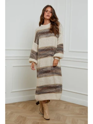 L'armoire de Suzette Sukienka dzianinowa w kolorze karmelowo-beżowym rozmiar: 38/40