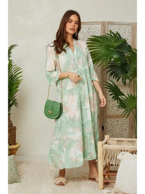 L'armoire de Suzette Sukienka w kolorze zielono-kremowym rozmiar: 34/36