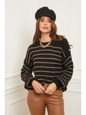 L'armoire de Suzette Sweter w kolorze czarno-karmelowym rozmiar: 34/36