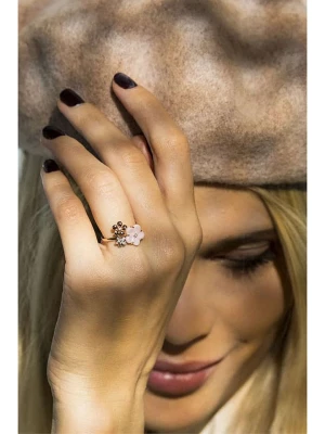 L'ARTISAN JOAILLIER Złoty pierścionek "Floraisons" z diamentami rozmiar: 50
