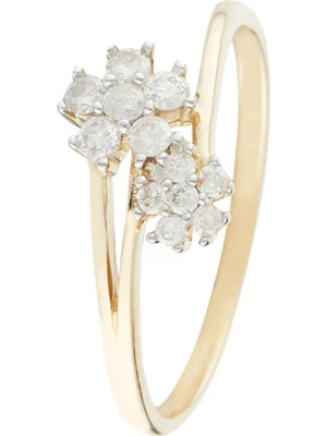 DIAMOND & CO Złoty pierścionek "Semporna" z diamentami rozmiar: 60