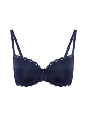 Lascana Damski biustonosz z fiszbinami Kobiety Sztuczne włókno niebieski jednolity,