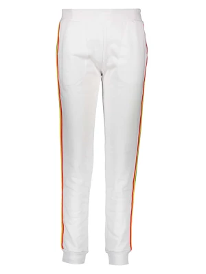 LASCANA Spodnie dresowe "Rainbow" w kolorze białym rozmiar: 32/34