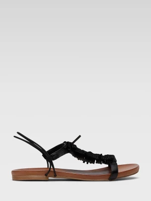 Lasocki Skórzane sandały w kolorze czarnym rozmiar: 36