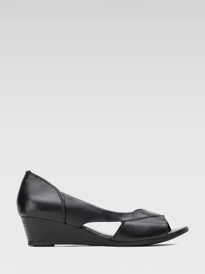 Lasocki Skórzane sandały w kolorze czarnym rozmiar: 36