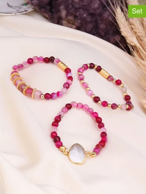 L'Atelier de Gaia Bransoletki (3 szt.) z agatami rozmiar: onesize