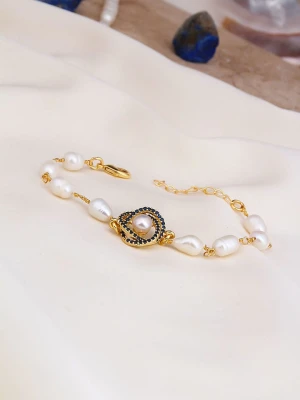 L'Atelier de Gaia Pozłacana bransoletka z elementami ozdobnymi rozmiar: onesize