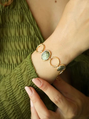 L'Atelier de Gaia Pozłacana bransoletka z elementami ozdobnymi rozmiar: onesize