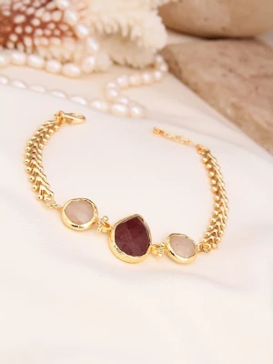 L'Atelier de Gaia Pozłacana bransoletka z elementami ozdobnymi rozmiar: onesize