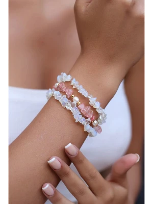 L'Atelier de Gaia Pozłacana bransoletka z kwarcami i kamieniami księżycowymi rozmiar: onesize