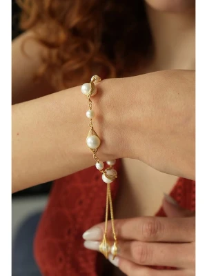 L'Atelier de Gaia Pozłacana bransoletka z perłami rozmiar: onesize