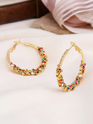 L'Atelier de Gaia Pozłacane kolczyki-kreole rozmiar: onesize