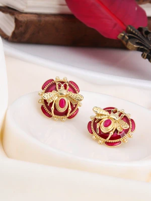 L'Atelier de Gaia Pozłacane kolczyki-wkrętki z kryształami rozmiar: onesize