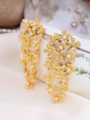 L'Atelier de Gaia Pozłacane kolczyki-wkrętki z perłami rozmiar: onesize