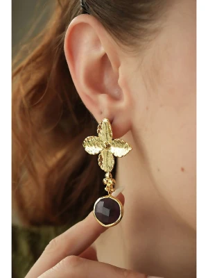 L'Atelier de Gaia Pozłacane kolczyki z ametystem rozmiar: onesize