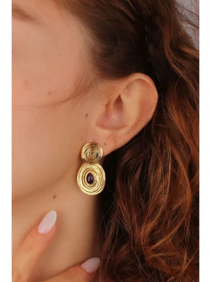 L'Atelier de Gaia Pozłacane kolczyki z ametystem rozmiar: onesize