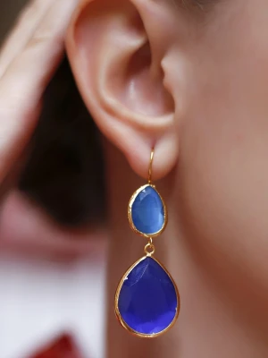 L'Atelier de Gaia Pozłacane kolczyki z kocim okiem rozmiar: onesize