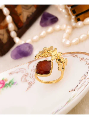 L'Atelier de Gaia Pozłacany pierścionek z agatem rozmiar: onesize