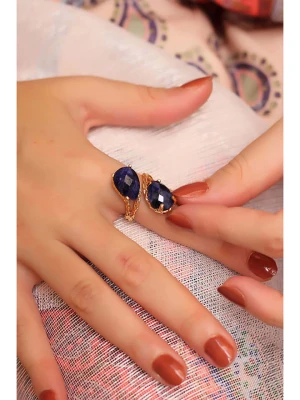 L'Atelier de Gaia Pozłacany pierścionek z szafirem rozmiar: onesize