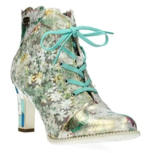 Laura Vita ALCBANEO 427 VERT damskie botki skórzane na słupku