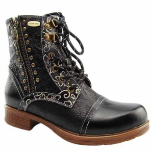 Laura Vita Botki damskie skórzane ANITAO 02 NOIR