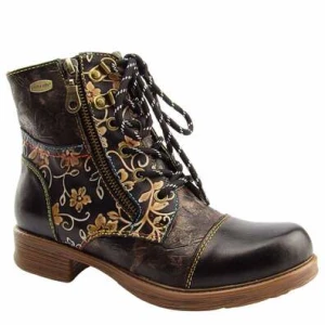 Laura Vita Botki damskie skórzane ANITAO 06 NOIR