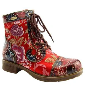 Laura Vita Botki damskie skórzane ANITAO 08 ROUGE