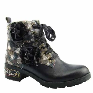 Laura Vita Botki damskie skórzane COCRAILO 47 DORIAN czarne