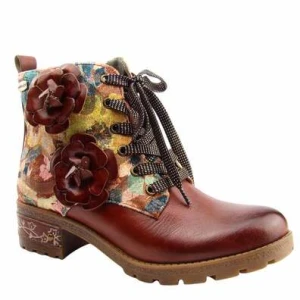 Laura Vita Botki damskie skórzane COCRAILO 47 NOISETTE brąz