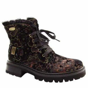 Laura Vita Botki damskie skórzane workery KOULEO 47 NOIR czarne