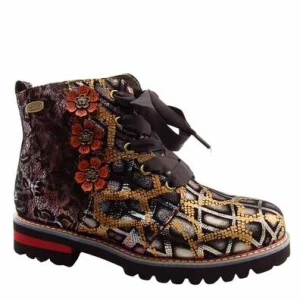 Laura Vita Botki damskie skórzane trzewiki KANDYO 15 czarne