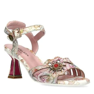 Laura Vita Leslyo 04 ROSE damskie sandały skórzane na słupku różowe