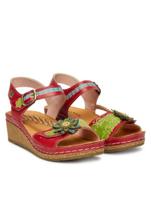 Laura Vita Sandały Facscineo 09 Czerwony